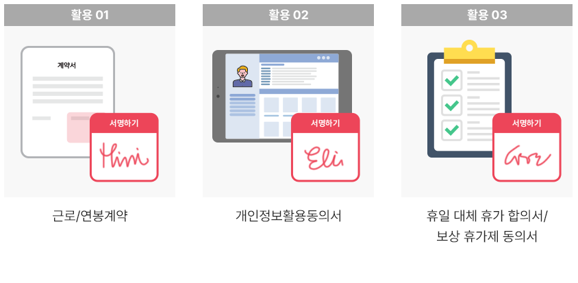 연락처를 알고 있는 확실한 다수에게 서명받기 - 대량서명 활용 사례